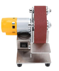 Luocute 9000Rpm Mini Belt Sander With 7 Adjustable Speeds, compact design for detailed polishing and sharpening tasks.