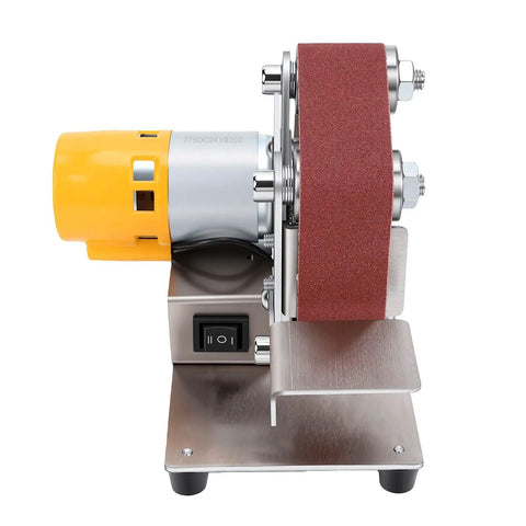 Luocute 9000Rpm Mini Belt Sander With 7 Adjustable Speeds, compact design for detailed polishing and sharpening tasks.