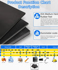 Durable Nitrile Rubber Sheet One Sixteenth Inch Thick 12 By 12 Inch Buna N NBR Fuel Oil Resistant Gasket Material For Seals Bumpers And DIY Projects That Last Great For Shop Repairs And DIY Tasks, hardness chart