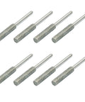 8 Piece Diamond Chainsaw Sharpener Bits Three Sixteenth Inch Grinding Bits For Chainsaw Chains Stone Burr File Sharpening Kit