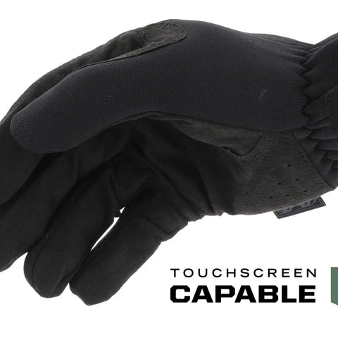 FastFit Tactical Gloves Heavy Duty Yet Lightweight Multipurpose Gear With Flexible Grip Reinforced Palm Touchscreen Ready Large Covert Black