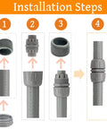 Installation steps for Half Inch Liquid Tight Double Ended Conduit Connector Pack Of Twelve For PVC Flexible Conduit Fittings.