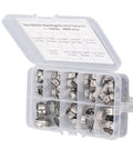 Durable 70Pcs Single Ear Hose Clamp Kit Made From Premium 304 Stainless Steel For Secure Plumbing and Automotive Repairs That Are Built To Last And Handle Any Job With Ease. 70-piece organizer case with assorted single ear clamps