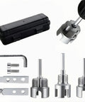 Dezaup 5 Piece Pvc Pipe Threader Kit And Heavy Duty Broken Bolt Extractor Set Includes one inch half and three quarter thread cutters with case.