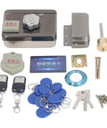 Top Shelf Electronic Deadbolt Door Lock With Dual Remote Controls And Extended Battery Power for keyless entry components and accessories.