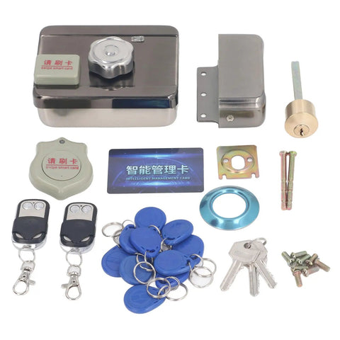 Top Shelf Electronic Deadbolt Door Lock With Dual Remote Controls And Extended Battery Power for keyless entry components and accessories.