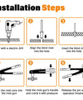 Installation steps for using 16 Size Black Aluminum Blind Rivet Kit With Stainless Steel Washers Pack Of 120 Pop Rivets.