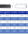80 Piece Vacuum Cap Assortment Rubber Caps For Carbs And Manifolds, Dropper Style Size Chart and Dimensions