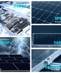 Heavy Hitter 6 Pack 560 Watt Bifacial Solar Panels Monocrystalline PERC with snow and wind load specifications.