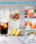 Rugged Commercial Nugget Ice Maker Slings 100 Lbs Of Smooth Chewable Pellets Daily With 12 Lb Storage Tub icy drinks and seafood with chewable nugget ice.