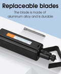 Pro Grade Round Cable Stripping Knife For 19-40mm Armored Cables with replaceable aluminum alloy blade on display