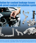Heavy Duty Billet Aluminum Coolant Pipe Kit Upgrade For Jaguar F Type F Pace components displayed with installation in vehicle engine.