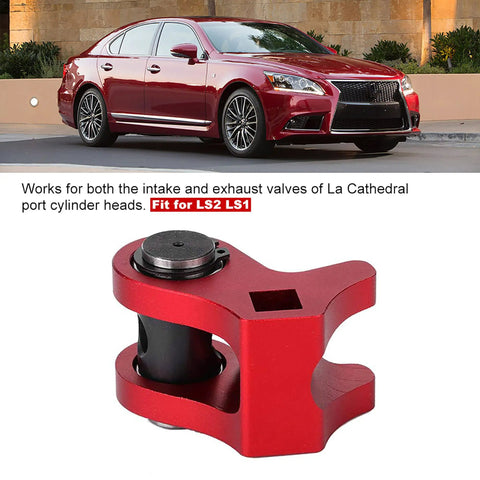 Pro Grade Aluminum Valve Spring Installation Tool For LS1 LS2 Engines Red Finish Lightweight Alloy Valve Spring Compressor