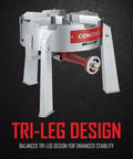 Titan Single Propane Burner With 50,000 BTU Power Beefy Stainless Steel Pro Grade Frame with tri-leg stand.