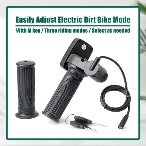 Upgraded 48V Ebike Speedometer Throttle With M Key Integrated Display For Soleil 01 Electric Dirt Bike Replacement