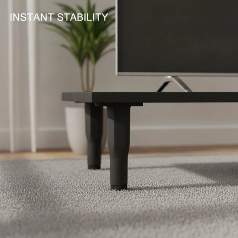 Durable PP Plastic Adjustable Furniture Leg With Square Black Base For Leveling Beds And Cabinets 13 To 17.3 Inch Height