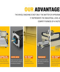 Round Rail 3 Axis Router 6040 Desktop Engraving Machine With 1500W Variable Frequency Spindle Emergency Stop ER11 6mm Collet features