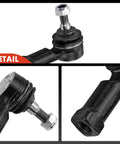 Front Outer Tie Rod Ends Set For Mitsubishi Outlander 2007 2019 Outlander PHEV 2019 Outlander Sport 2011 2019 And Lancer 2008 2017 Replacement Steering Tie Rod End Pair For Front Left And Right Durable Easy Install showing close-up details of the product