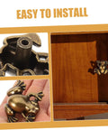 4 Pack Retro Frog Shape Pull Handles For Cabinets And Drawers, dope vintage zinc alloy animal knob hardware, installed on drawer