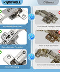 Comparison image of Slick Self Closing Corner Cabinet Hinges For Lazy Susan Doors highlighting features and advantages.