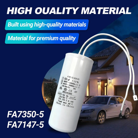 Universal 60uF Motor Capacitor Replacement For Auto Lift Power Units And Rotary Lift Systems Perfect For 2HP Single Phase Motors