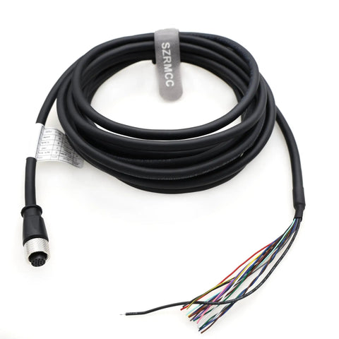 M12 17 Pin Female Vision Sensor Cable For Open Vision Systems Plug And Play Ready Compatible With Cognex In Sight 3D L4000 SICK