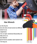 Awesome 9 Piece Colourful Hex Wrench Set With Long Arm Chrome Steel Flat Heads Plus Storage Case For All Your Biking And Home Repair Needs, colorful 9-piece hex key set in case