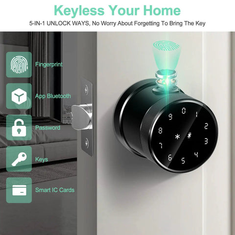 Smart Fingerprint Door Lock With Keypad And Card RFID Access For No Fuss Keyless Entry