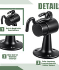 Beefy Heavy Duty Floor Mounted Door Stop 4 Pack 3.5 Inch Aluminum Commercial Grade Door Stopper with hook and rubber bumper