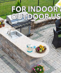 Outdoor kitchen with sink and grill, showcasing RocketGel 25 Minute Pro Epoxy Countertop Repair Kit For Granite, Tile And Quartz.
