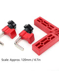 90 Degree Positioning Plastic Right Angle Clamp For Woodworking With 120mm Scale And Complete Accessories Ready To Use Kit