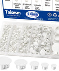 190 Pcs Nylon Plastic Hole Plugs Set Nine Sizes From One Fifth Inch To One Inch with flush round caps in storage box.
