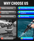 Comparison of Windshield Crack Repair Kit For Chips And Cracks showing ease of use and benefits over other products