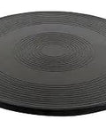 Heavy Duty Manual Turntable With 1000 Lb Capacity, 18 Inch Diameter, Seven Eighths Inch Height, Black And Silver, Rotating Platform