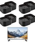Eight Pack TV Stand Riser Blocks Provide Rock Solid Heavy Duty Adjustability For Seamless Stacking Designs That Elevate Screens To Prime Viewing Levels.