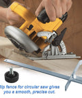 Rock Solid Circular Saw Rip Fence Guide For Flawless Straight Cuts No Sweat Install fits Dcs570 Dcs575 Dcs577; circular saw cutting wood.