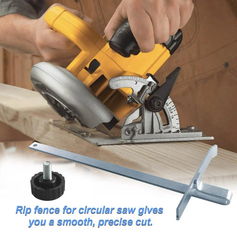 Rock Solid Circular Saw Rip Fence Guide For Flawless Straight Cuts No Sweat Install fits Dcs570 Dcs575 Dcs577; circular saw cutting wood.