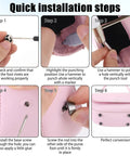 Quick installation steps for Heavy Duty Brass Screw Back Purse Feet And Metal Rivets For Handbag Bottom Protectors.