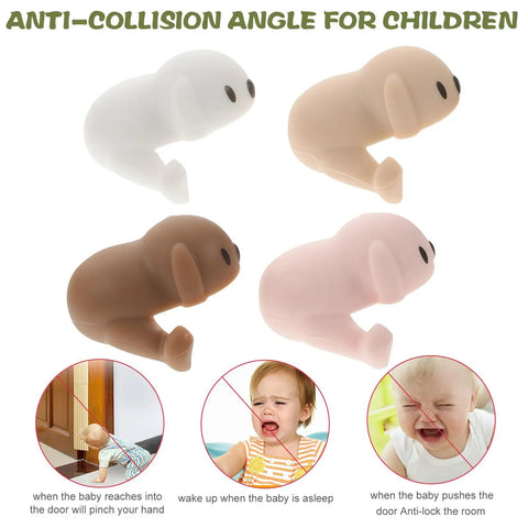 4 colorful puppy design 8 Pack Silicone Table Corner Protectors With Cartoon Puppy Design Kid And Pet Safe Edge Guards