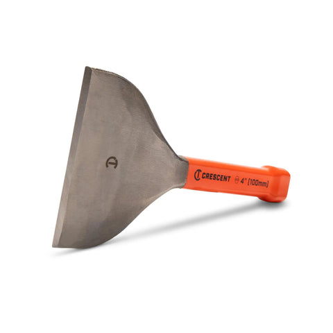 Brick Chisel 4 Inch By 7 And A Half Inch With Enlarged Striking Cap High Visibility Rawhide Paint