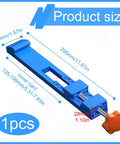 Adjustable Cutting Machine Base Guide For Circular Saw With Innovative Clamp, 295mm length, blue with orange knob