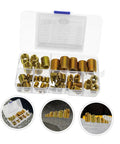 Assorted Carbon Steel Self Tapping Thread Inserts Kit For Quick Thread Repair Slotted Design Dope For Automotive Repairs 50 Pieces For Various Thread Sizes in case