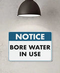 Water In Use Aluminum Heads Up Sign 8x12 UV Printed Notice Plaque For Home Farms Businesses And Facilities Indoor Outdoor Water Supply Zones High Visibility Safety Marker on wall