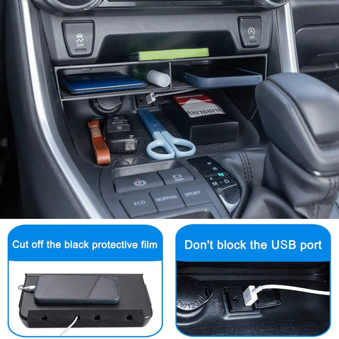 Center Console Organizer For Toyota RAV4 2019-2025 And RAV4 Prime, Bigger Slots Tray With 1.14 Inch Divider