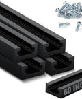 Four Pack 60-Inch Universal T Track Rails with Predrilled Holes, Aluminum T Track with Screws for Woodworking Jigs and Fixtures