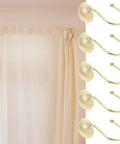 Half Round Shower Curtain Hooks 12 Pack Zinc Frosted Silver Hanging Rings Glide Smoothly For No Snag Easy Install