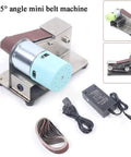 Heavy Duty Mini Belt Sander Featuring Hella Fast Seven Speed Settings And Rock Solid 15 Degree Fixed Angle, compact size with sanding belts.
