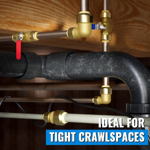Reducing Coupling 3/4 Inch To 1/2 Inch Lead-Free Brass Push-To-Connect Plumbing Fitting For PEX Copper CPVC installation example