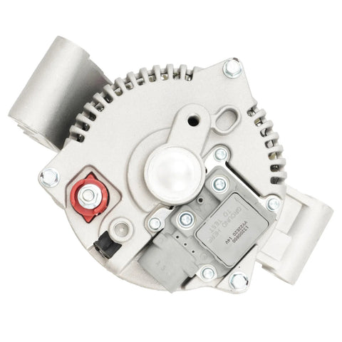 Top view of New Heavy-Duty 95Amp 12V Alternator With 6-Groove CW Pulley for Ford Ranger F-150, showing pulley and electrical terminals.