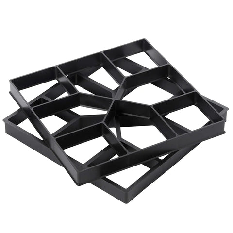 2 Pack Outdoor Pavement Molds For DIY Cement Stepping Stones Walkway Maker Patio Path Pavers Reusable Plastic Molds